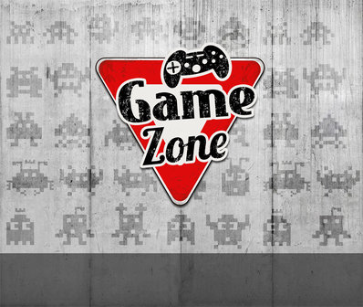 Behang kinderkamer game zone