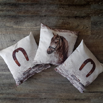 kussen hoes set paard kinderkamer