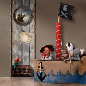 Piraten behang kinderkamer piratenkamer