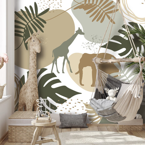 Jungle behang kinderkamer