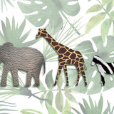 Jungle dieren behang detail