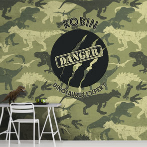 Dinosaurus behang - met eigen naam