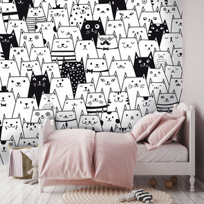 katten behang kinderkamer