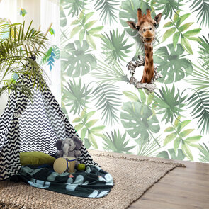 Jungle behang met giraf