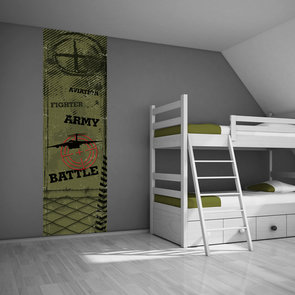 Kinderbehang paneel: Leger