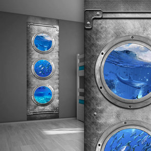 Kinderbehang paneel: Onderwaterwereld