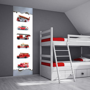 Jongens behang paneel: Brandweer