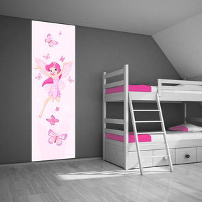 Kinderbehang paneel: Elf met vlinders