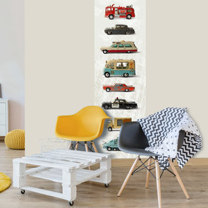Jongens behang paneel: Dinky toys auto's