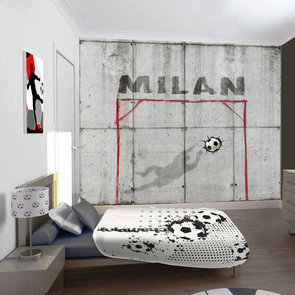 Voetbal behang met eigen naam